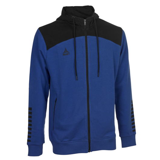 Толстовка SELECT Oxford zip hoodie Blue- Black